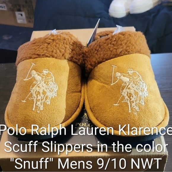 U.S. Polo Assn. Other - Polo Ralph Lauren Klarence Scuff Slippers in the color "Snuff" Mens 9/10 NWT